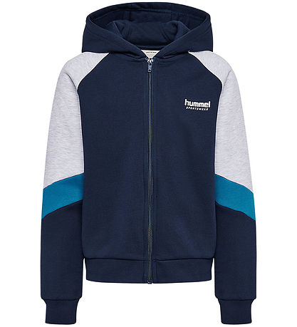 Hummel Hoodie - hmlJR - w. Zipper - Dress Blues