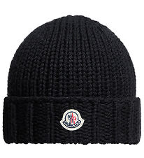 Moncler Beanie - Wool - Black
