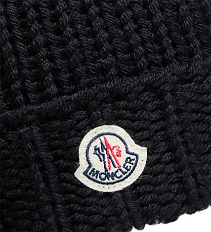 Moncler Beanie - Wool - Black