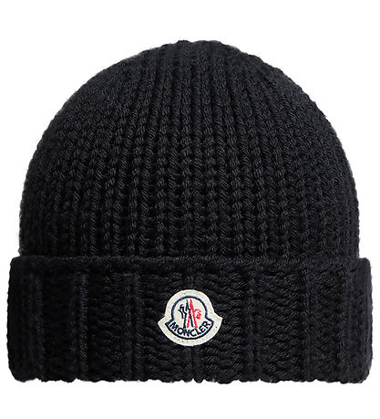 Moncler Beanie - Wool - Black