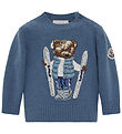 Moncler Tröja - Ull - Medium+ Blue m. Gosedjur
