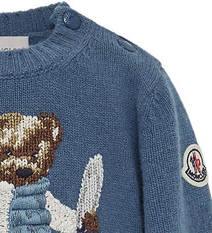Moncler Blouse - Wool - Medium+ Blue w. Soft Toy