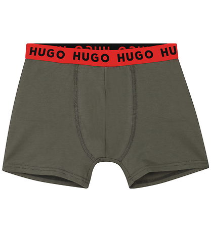 Boxers HUGO - 2 Pack - Noir/Vert Militaire