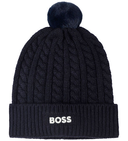 Bonnet BOSS - Tricoté - Marine av. Pompon Bonnet BOSS - Tricoté - Marine av. Pompon