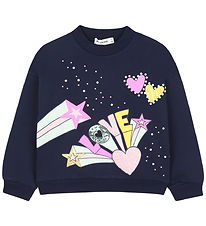 Billieblush Sweatshirt - Navy w. Print Billieblush Sweatshirt - Navy w. Print