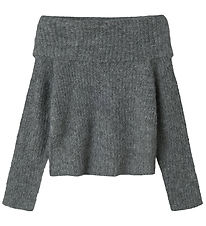 LMTD Blouse - Knitted - NlfNulo - Dark Grey Melange LMTD Blouse - Knitted - NlfNulo - Dark Grey Melange