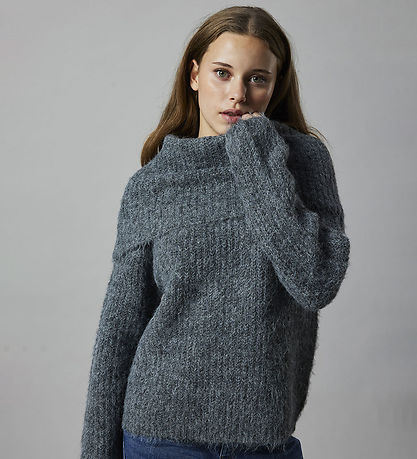 LMTD Blouse - Knitted - NlfNulo - Dark Grey Melange
