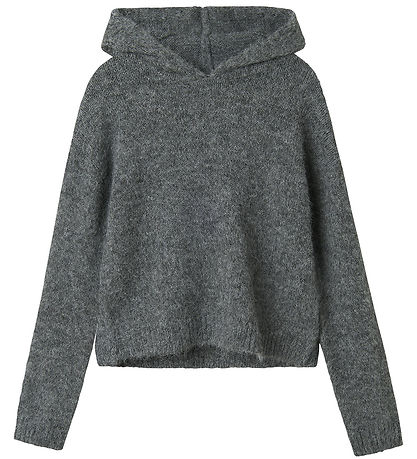 Sweat à Capuche LMTD - Tricoté - NlfNulo - Dark Grey Melange Sweat à Capuche LMTD - Tricoté - NlfNulo - Dark Grey Melange