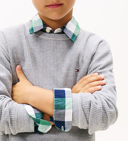 Blouse Tommy Hilfiger - Tricoté - Marron Clair Chiné Blouse Tommy Hilfiger - Tricoté - Marron Clair Chiné