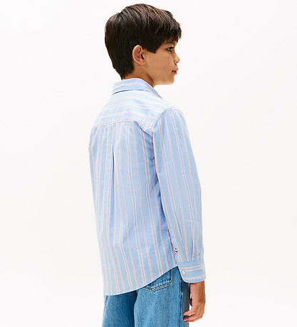 Chemise Tommy Hilfiger - Cloudy Blue av. Blanc/Rouge Chemise Tommy Hilfiger - Cloudy Blue av. Blanc/Rouge