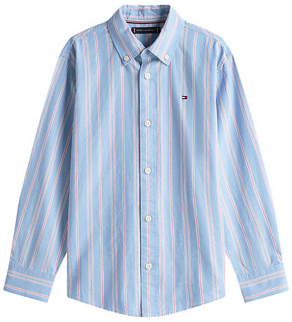 Chemise Tommy Hilfiger - Cloudy Blue av. Blanc/Rouge Chemise Tommy Hilfiger - Cloudy Blue av. Blanc/Rouge