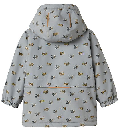 Lil' Atelier Winter Coat - NmmLasnow10 - Ultimate Grey/Airplanes