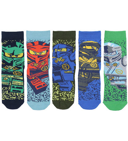 LEGO® Wear Ninjago Socks - 5-Pack - LwaGan - Blue - Green
