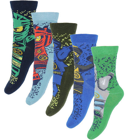 LEGO® Wear Ninjago Socks - 5-Pack - LwaGan - Blue - Green