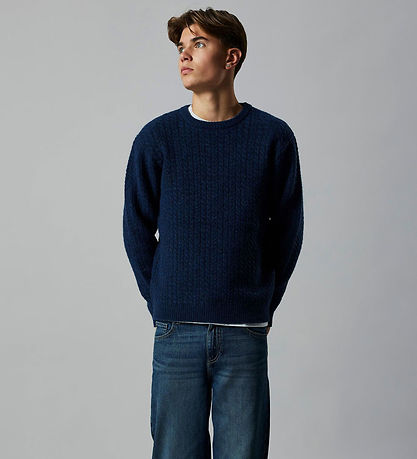 LMTD Blouse - Knitted - NlmKave - Navy Blazer