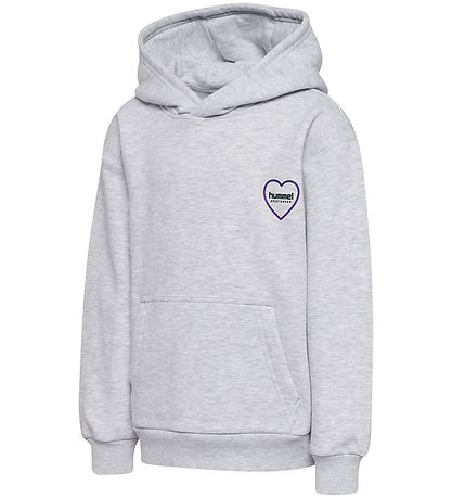 Hummel Hoodie - HmlJR - Heartfield - Light Grey Melange