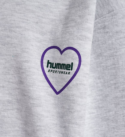 Hummel Hoodie - HmlJR - Heartfield - Light Grey Melange