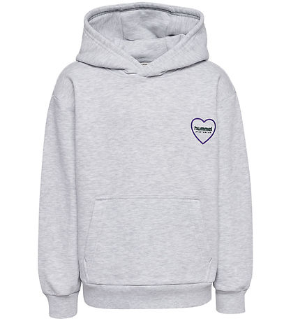 Hummel Hoodie - HmlJR - Heartfield - Light Grey Melange