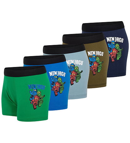 LEGO® Wear Ninjago Boxers - 5-Pack - LwAgan 608 - Blue/Brown/G