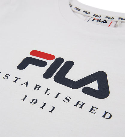 T-Shirt Fila - Carisio - Bright White av. Logo T-Shirt Fila - Carisio - Bright White av. Logo
