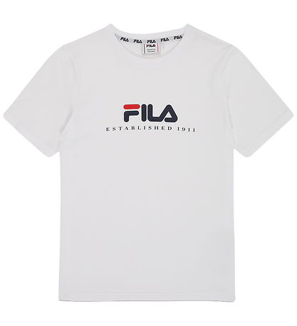 T-Shirt Fila - Carisio - Bright White av. Logo T-Shirt Fila - Carisio - Bright White av. Logo