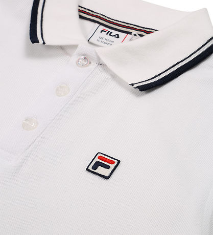 Polo Fila - Piqué - Biella - Bright White av. Logo Polo Fila - Piqué - Biella - Bright White av. Logo