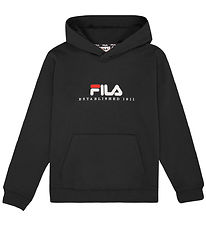 Fila Hoodie - Carisio - Svart m. Logo Fila Hoodie - Carisio - Svart m. Logo