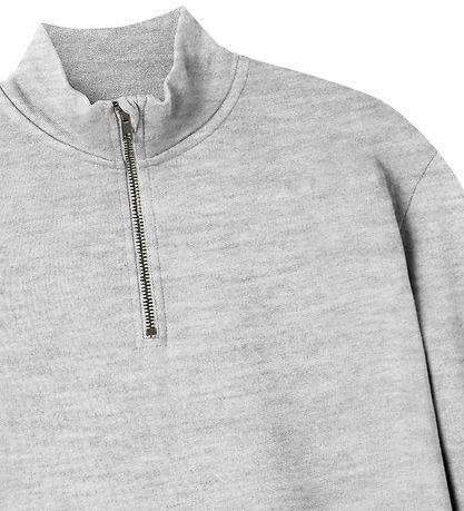 LMTD Sweatshirt - Noos - NlnNizu - Half Zipper - Light Grey Mela