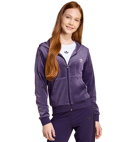 Gilet - Velours adidas Originals - Aurora Plum/Blanc Gilet - Velours adidas Originals - Aurora Plum/Blanc