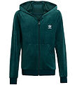 adidas Originals Cardigan - Velour - Aurora Murgrön/Vit adidas Originals Cardigan - Velour - Aurora Murgrön/Vit
