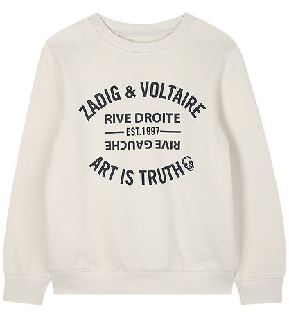 Sweat-shirt Zadig & Voltaire - Simba - Nouveau Beige av. Imprimé Sweat-shirt Zadig & Voltaire - Simba - Nouveau Beige av. Imprimé
