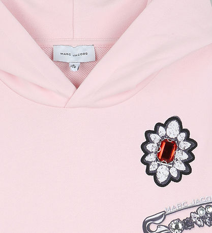Little Marc Jacobs Hoodie - Pink w. Flowers/Stones