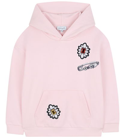 Little Marc Jacobs Hoodie - Pink w. Flowers/Stones
