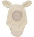 Huttelihut Balaclava - Wool - Teddy - 2-layer - Cement w. Ears Huttelihut Balaclava - Wool - Teddy - 2-layer - Cement w. Ears