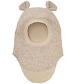Huttelihut Balaclava - Wool - 2-layer - Sand Melange w. Ears Huttelihut Balaclava - Wool - 2-layer - Sand Melange w. Ears