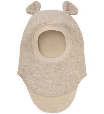 Huttelihut Balaclava - Wool - 2-layer - Sand Melange w. Ears Huttelihut Balaclava - Wool - 2-layer - Sand Melange w. Ears