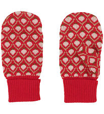 Flöss Mittens - Wool - Zuri - Knitted - Red Berry Flöss Mittens - Wool - Zuri - Knitted - Red Berry