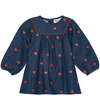 Flöss Dress - Denim - Amee - Mid Blue Heart