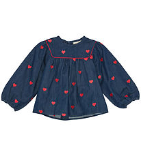 Flöss Blouse - Amee - Denim - Mid Blue Heart