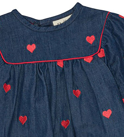 Flöss Blouse - Amee - Denim - Mid Blue Heart