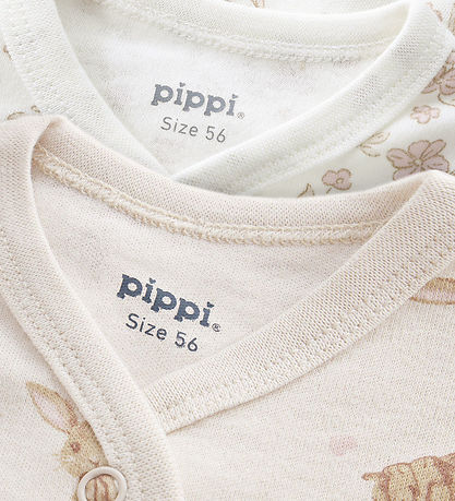 Chemises de Nuit av. Pieds Pippi Baby - 2 Pack - Violet Ice Chemises de Nuit av. Pieds Pippi Baby - 2 Pack - Violet Ice