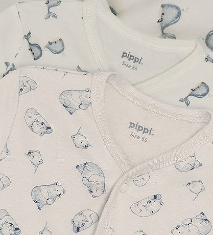 Chemises de Nuit av. Pieds Pippi Baby - 2 Pack - Silex Stone Chemises de Nuit av. Pieds Pippi Baby - 2 Pack - Silex Stone