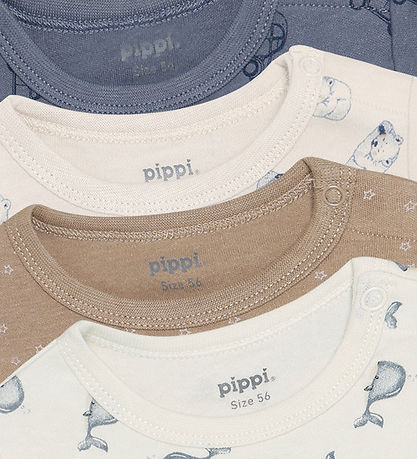 Bodies m/c Pippi Baby - 4 Pack - Silex Stone Bodies m/c Pippi Baby - 4 Pack - Silex Stone