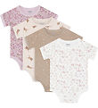 Pippi Baby Bodysuits s/s - 4-Pack - Violet Ice Pippi Baby Bodysuits s/s - 4-Pack - Violet Ice