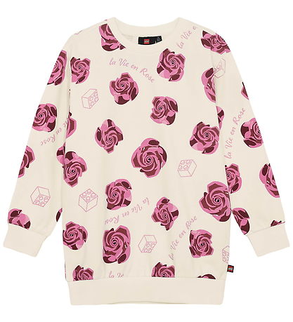 Robe en Molleton LEGO® Wear - LwSasha 600 - Blanc av. Roses Robe en Molleton LEGO® Wear - LwSasha 600 - Blanc av. Roses