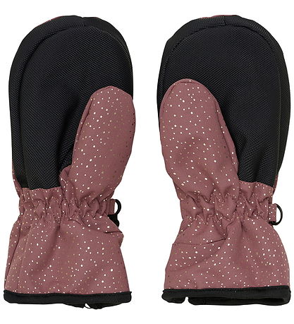 Moufles av. Fermeture éclair En Fant - Amandes glacées av. Or à  Moufles av. Fermeture éclair En Fant - Amandes glacées av. Or à