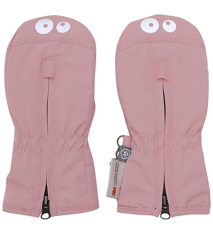 Moufles av. Fermeture éclair Color Kids - Rose des bois av. Yeux Moufles av. Fermeture éclair Color Kids - Rose des bois av. Yeux
