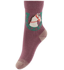 Melton Socks - Grape Shake w. Horse Melton Socks - Grape Shake w. Horse