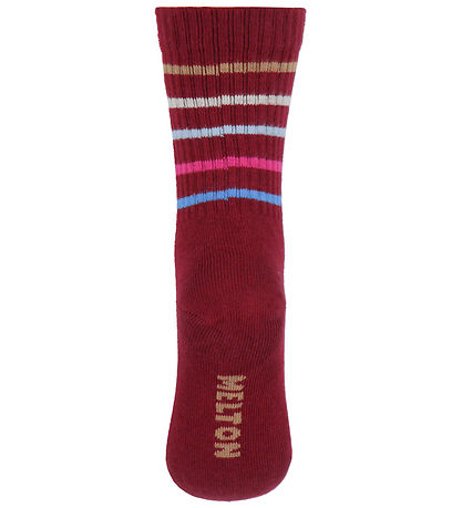 Chaussettes Melton - Tomates séchées av. A Rayures Chaussettes Melton - Tomates séchées av. A Rayures