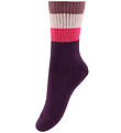 Melton Socks - Wide Stripes - Hydrangea Melton Socks - Wide Stripes - Hydrangea